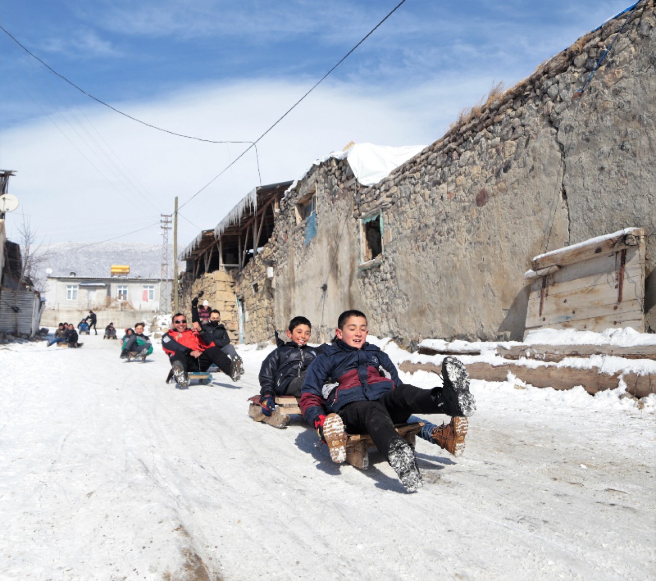 Erzurum'da soğuklar çocukların eğlencesine engel olmuyor 2