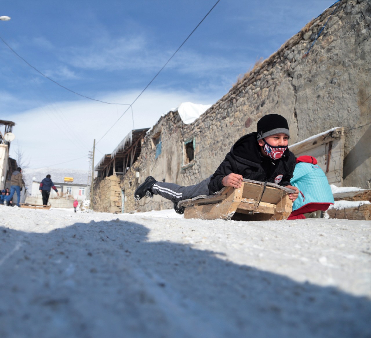 Erzurum'da soğuklar çocukların eğlencesine engel olmuyor 6