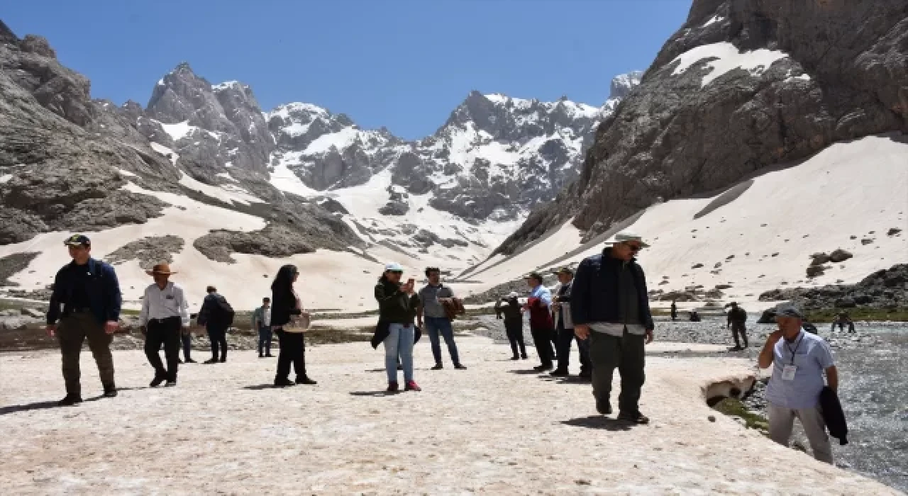 Bilim insanları Hakkari’deki Cilo Dağları’ndaki buzul alanında inceleme yaptı