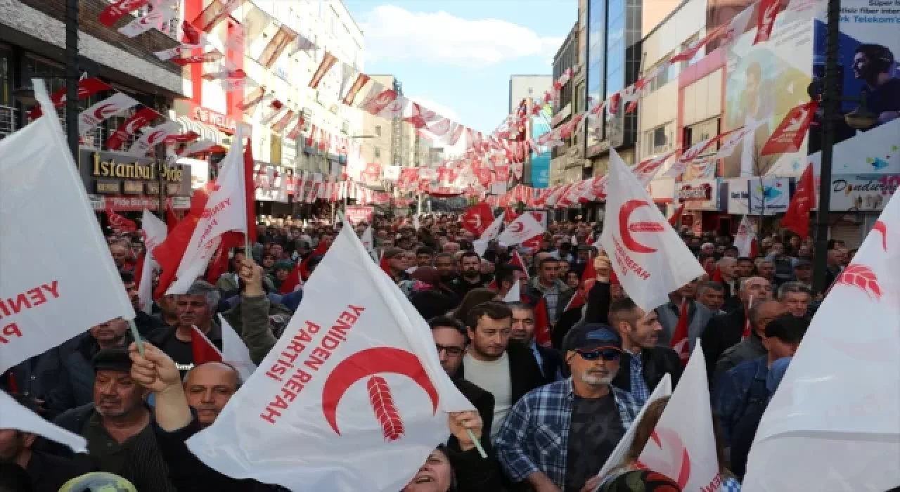 Yeniden Refah Partisi Genel Başkanı Erbakan, Karabük’te mitinge katıldı