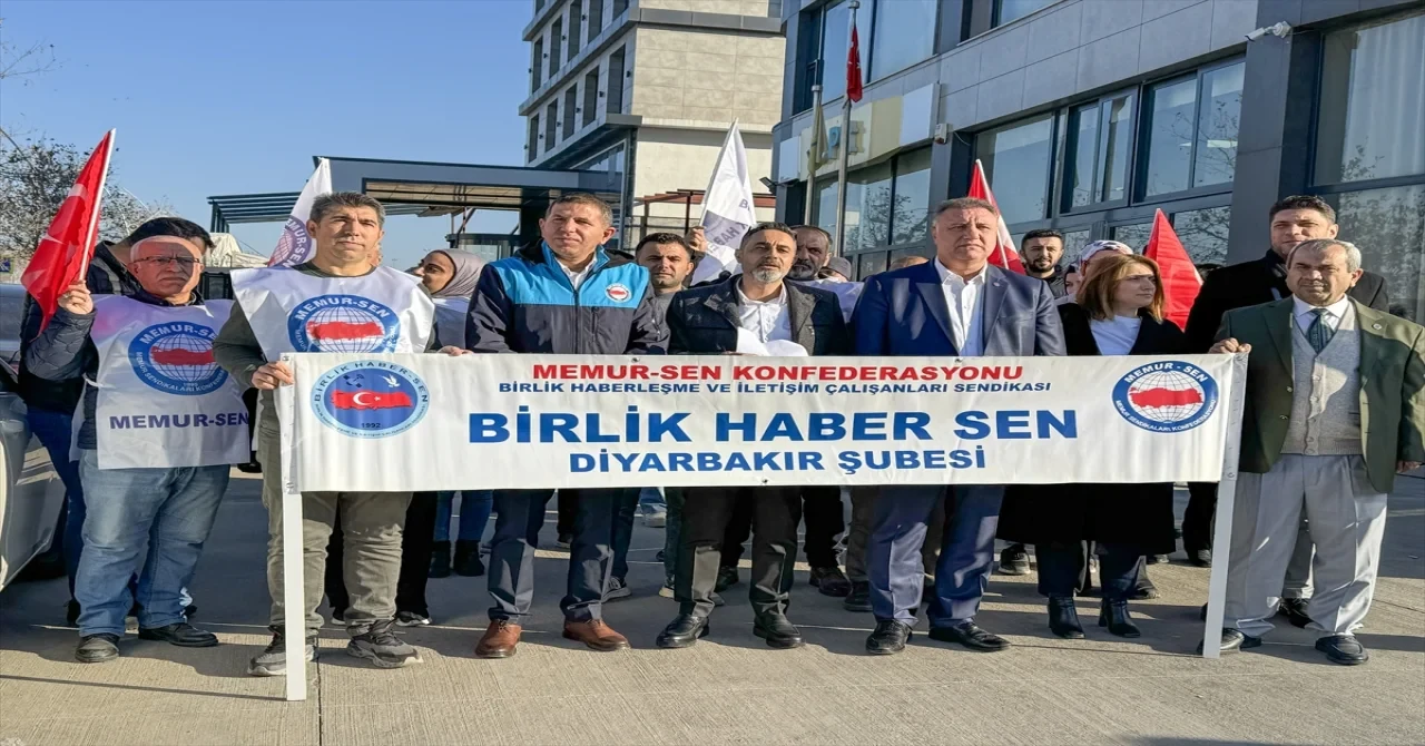 Rize’de iki PTT çalışanının öldürülmesi Diyarbakır’da protesto edildi 