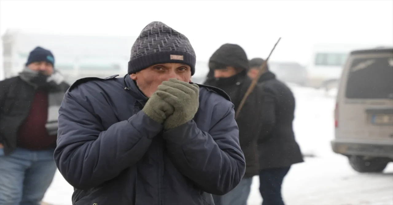 Ağrı, Kars ve Ardahan’da akarsular buzla, ağaçlar ve bitkiler kırağıyla kaplandı