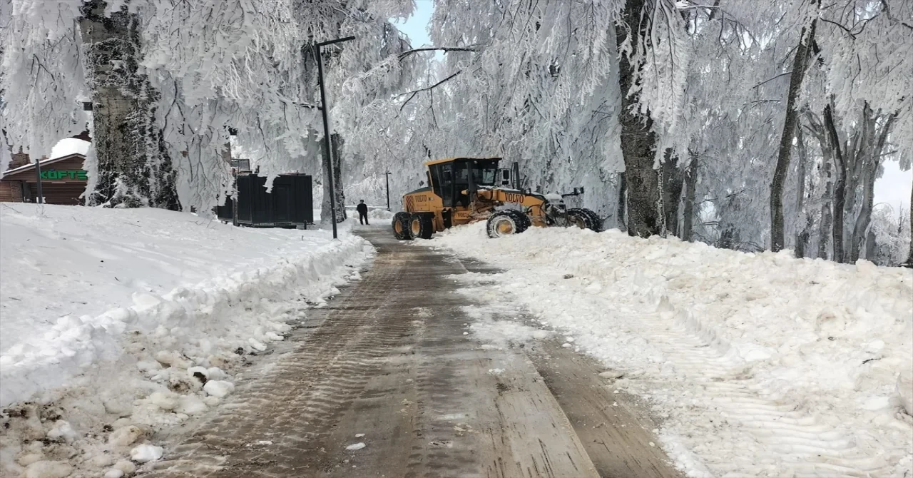 Kartepe’ye kar yağdı