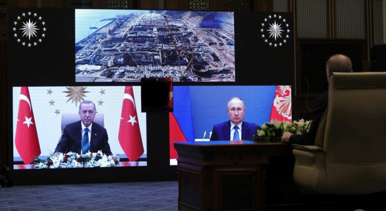 Erdoğan ve Putin'in katılımıyla Akkuyu Nükleer Santrali'nin temeli atıldı