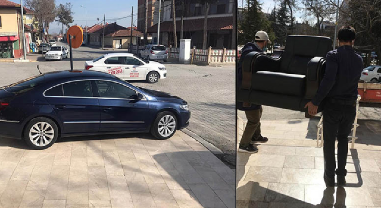 Muhtar, belediye başkanının makam otomobiline ve koltuğuna el koydu