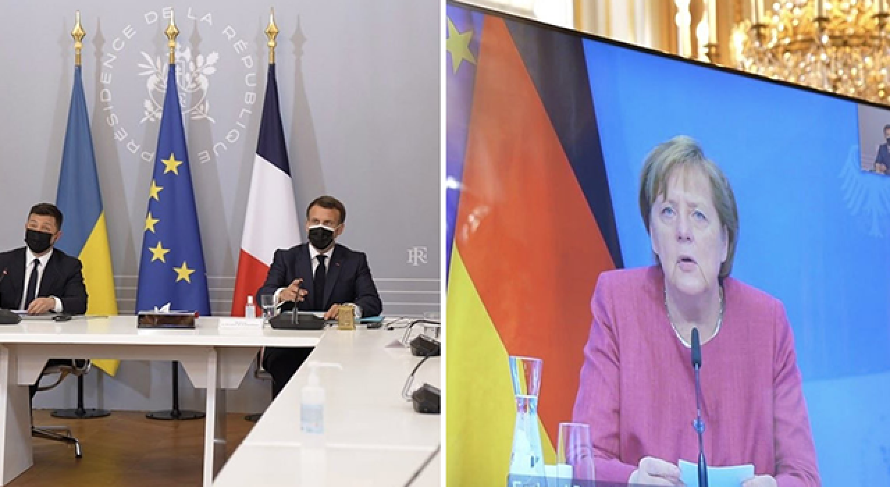 Merkel, Macron ve Zelenskiy'den, Rusya'ya "Askerlerini çek" çağrısı