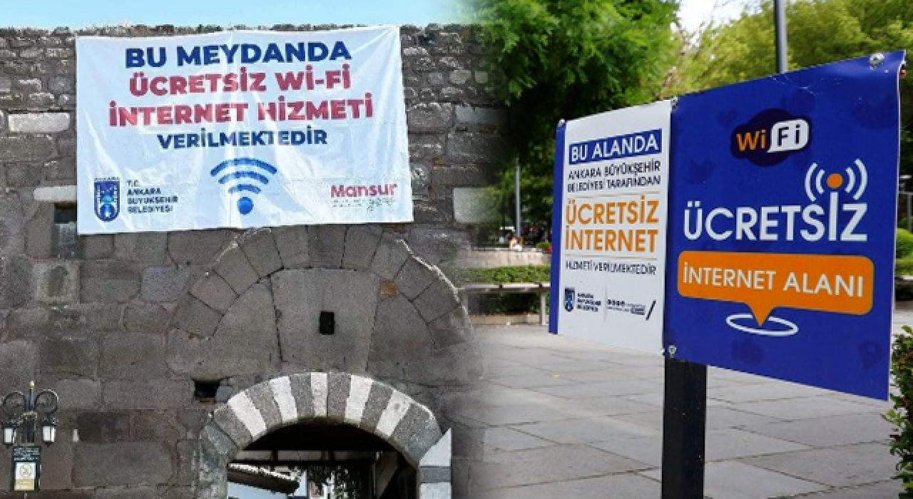 Ankara'da ücretsiz Wi-Fi hizmetinin verildiği meydan sayısı 27'ye yükseldi