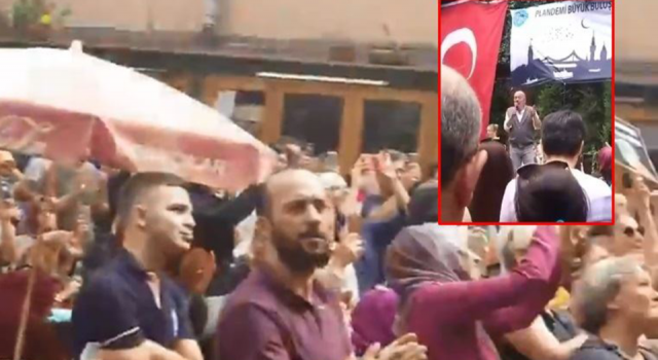 Aşı karşıtları sahnede: İstanbul'un göbeğinde miting yaptılar