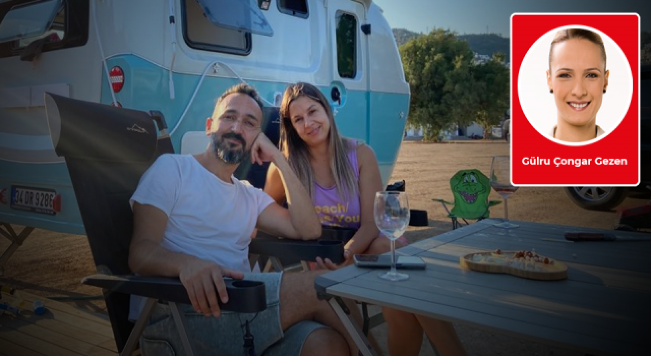 Bodrum'da bir karavan ve Gökhan, Belgin, Can Yıkılkan'ın yeni hayatı