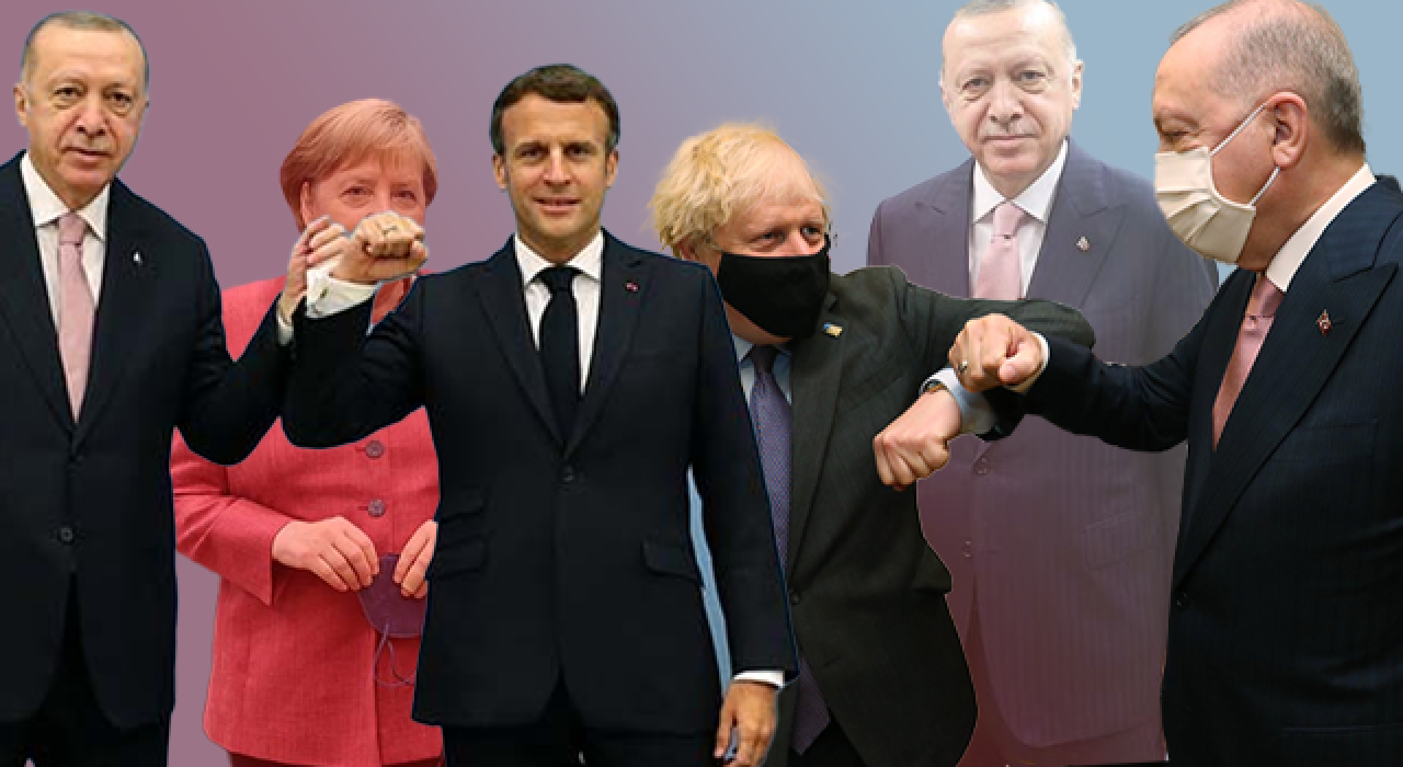 Erdoğan; Macron, Merkel ve Jonhson'la görüştü