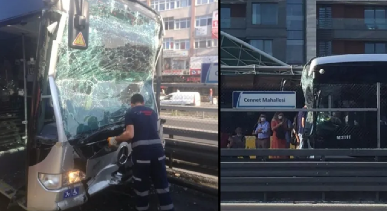 Küçükçekmece'de metrobüs kazası: Yaralılar var