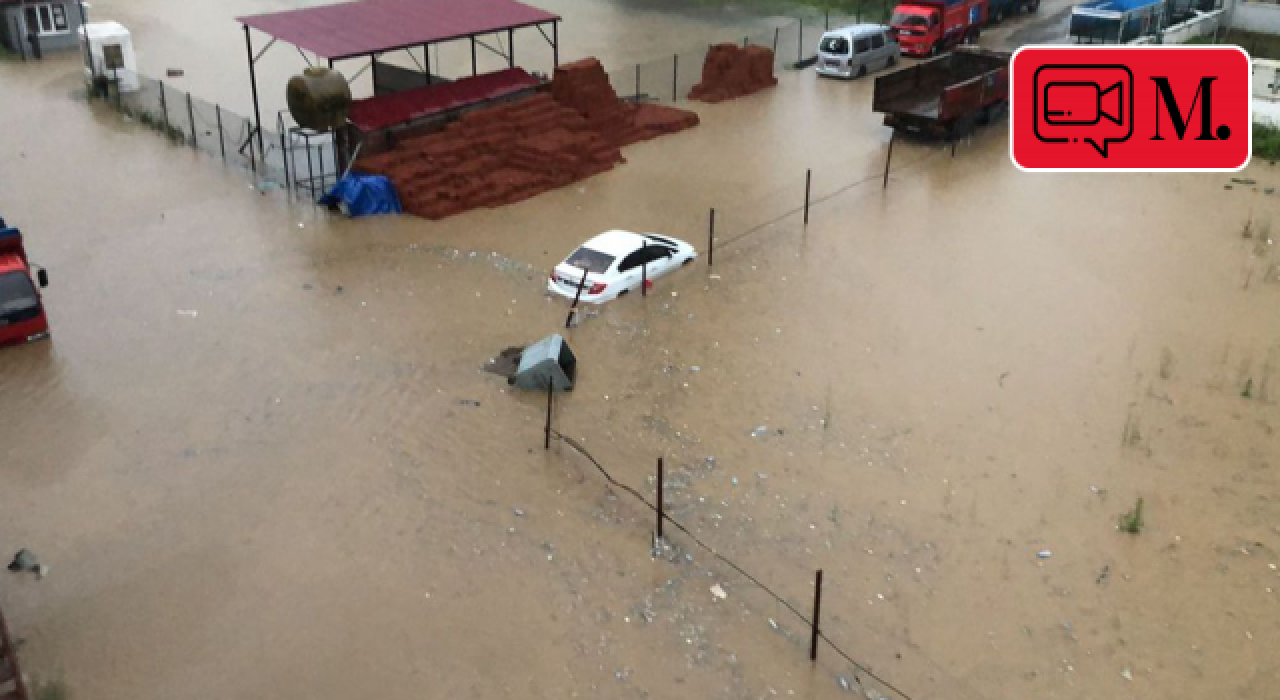 Rize'de sel felaketinde dehşete düşüren görüntüler!