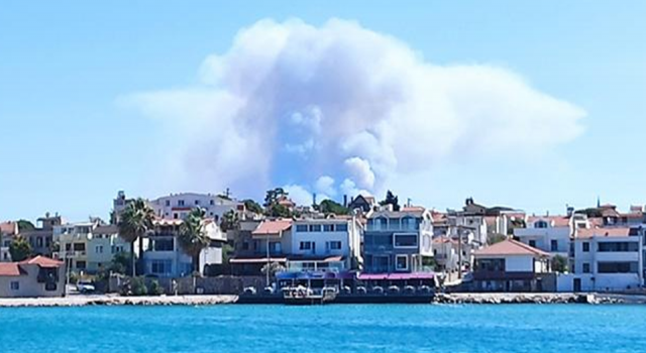 İzmir'de makilik alanda yangın kontrol altına alındı