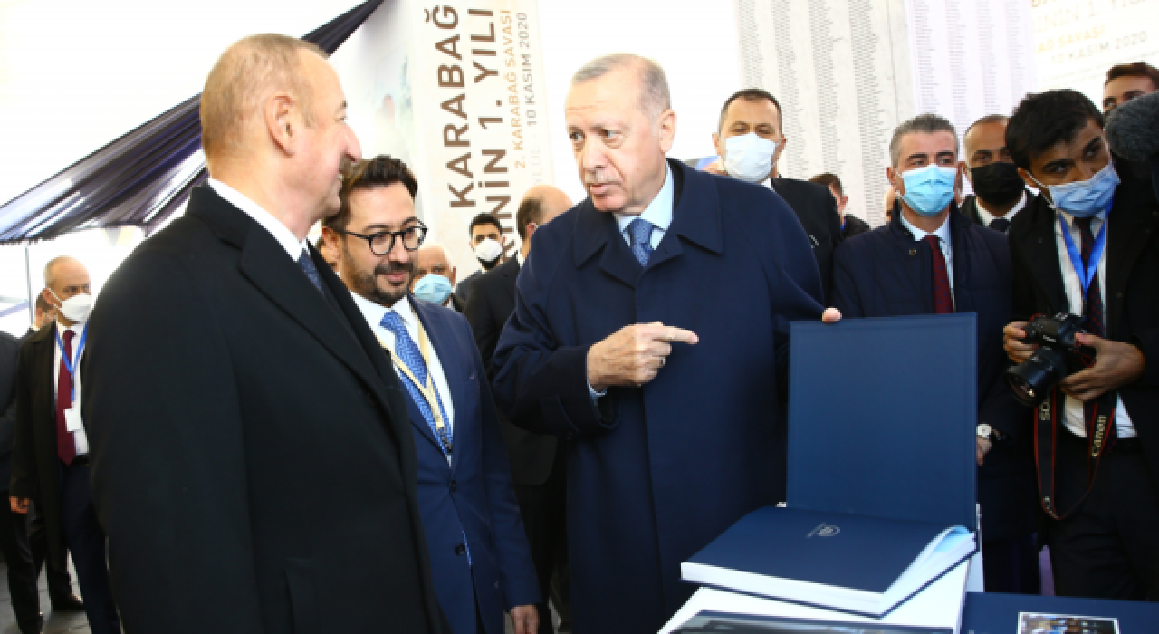 Cumhurbaşkanı Erdoğan, Azerbaycan Cumhurbaşkanı Aliyev ile basın toplantısı düzenledi