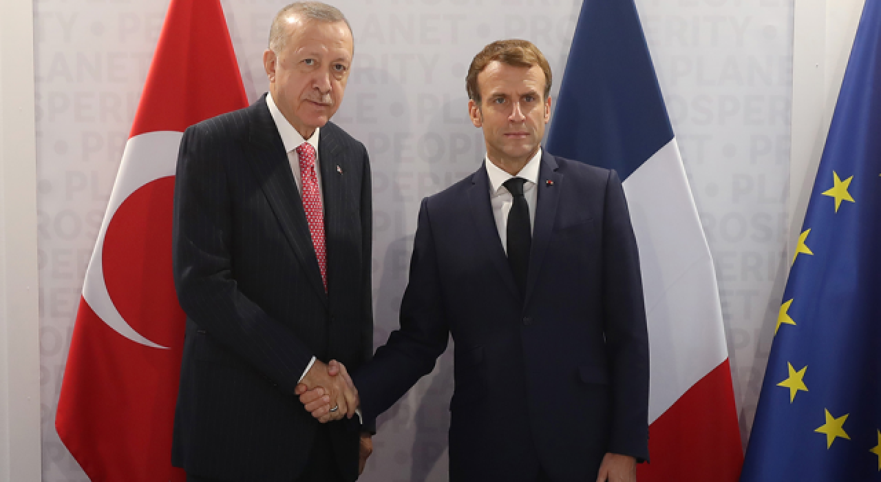 Cumhurbaşkanı Erdoğan, Macron ile görüştü