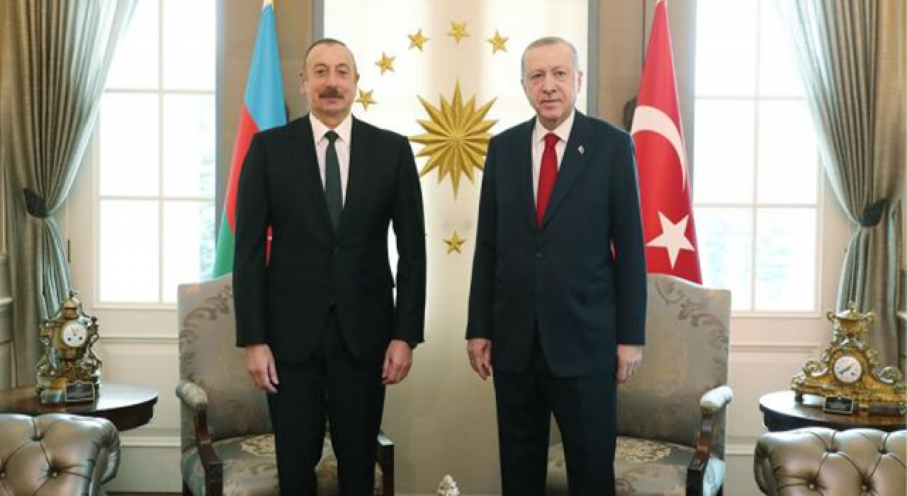 Cumhurbaşkanı Erdoğan, Azerbaycan Cumhurbaşkanı Aliyev ile görüşüyor