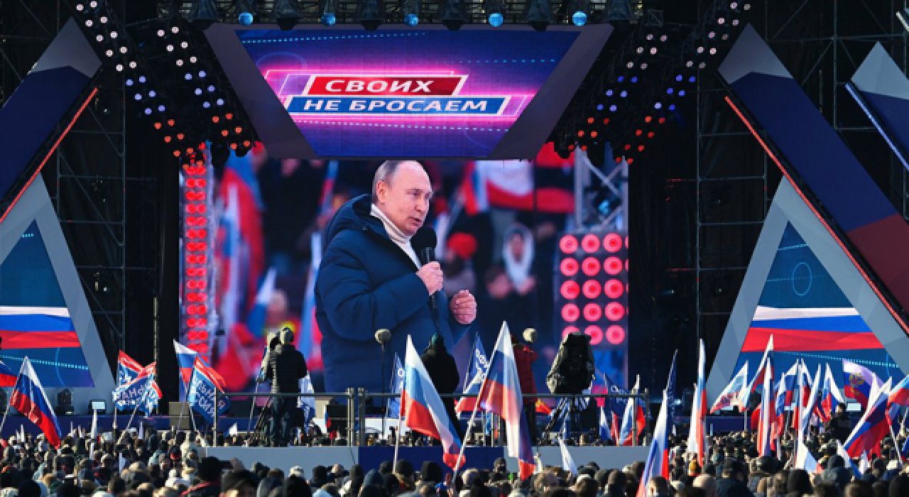 Putin, Moskova'da miting düzenledi