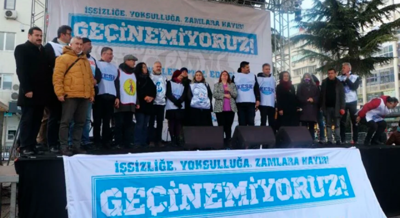 Sendikalar Karadeniz'de 'Geçinemiyoruz' mitingi düzenlediler