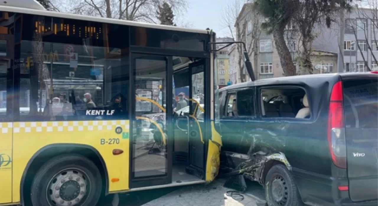 Beyoğlu’nda freni patlayan İETT otobüsü 4 araca çarptı