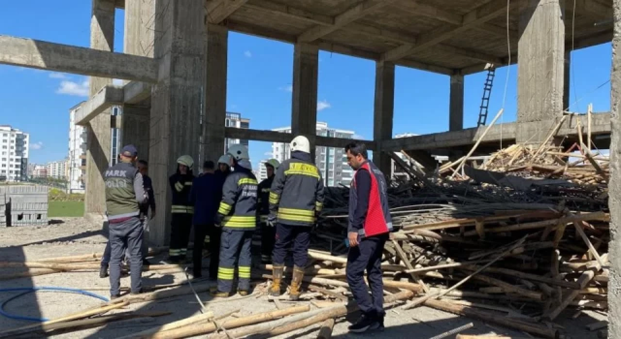 Cami inşaatında iskele çöktü: 6 yaralı