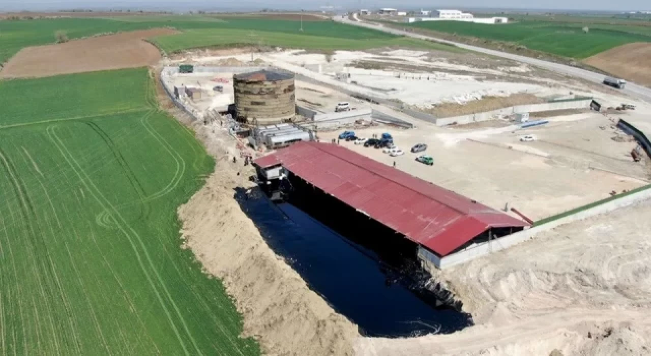 Edirne'de zift dolu havuzun patladığı şantiyenin faaliyetleri durduruldu