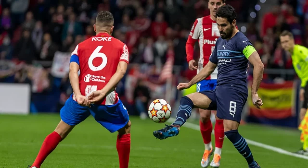 Olaylı maçta, turu geçen Atletico Madrid'i eleyen Manchester City oldu