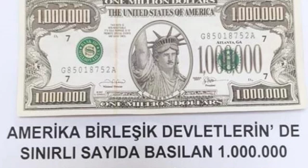 Van'da bulunan 1 milyon dolarlık banknot