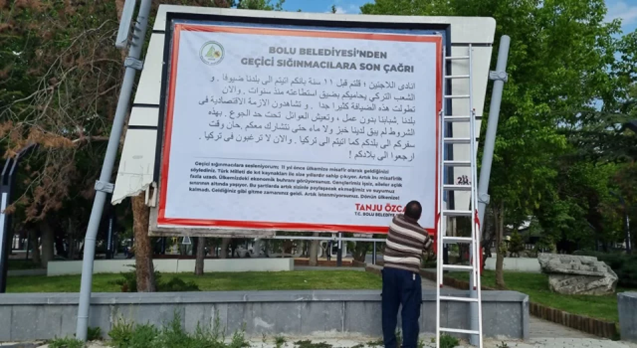 Bolu Belediye Başkanı'ndan sığınmacılara 'istenmiyorsunuz' ilanı