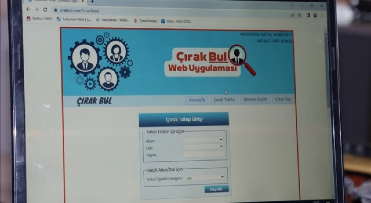 Çırak bulma sorunu web uygulamasıyla sona erecek