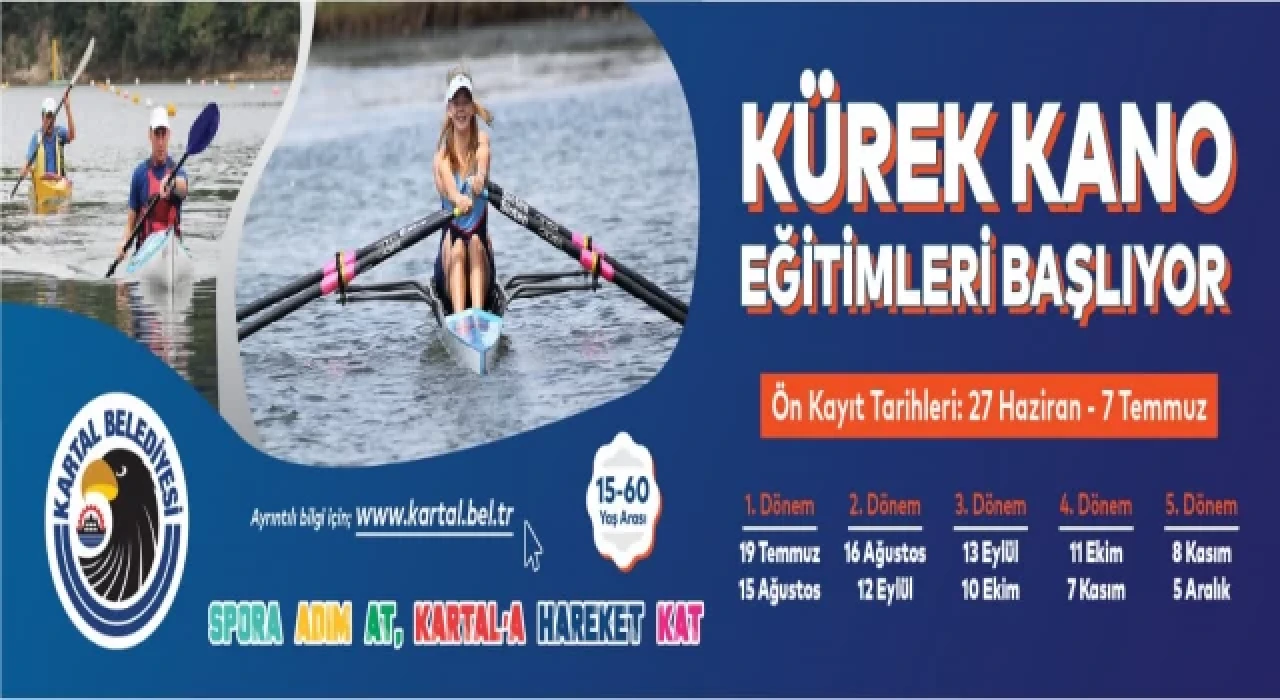 Kartal Belediyesi Kürek ve Kano Eğitimleri Başlıyor