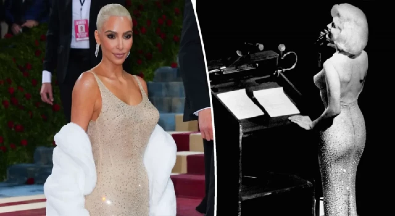 Kim Kardashian, Marilyn Monroe'nun tarihi elbisesine zarar verdi