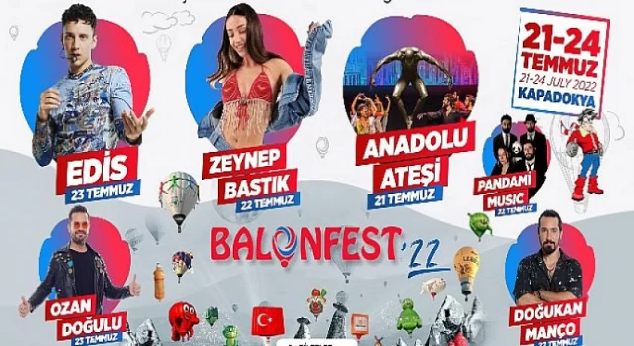 3. Uluslararası Kapadokya Balon Festivali  “Balonfest’22”  21-24 Temmuz Tarihleri Arasında Gerçekleştirilecek