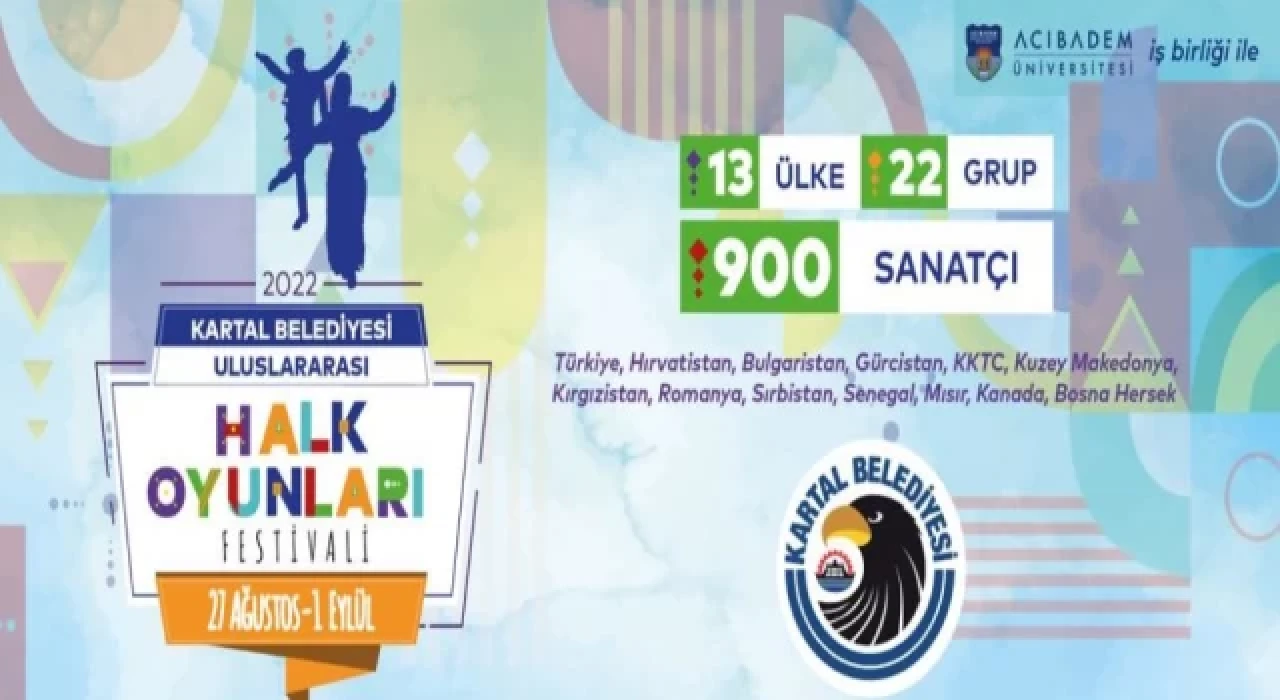 Kartal'da uluslararası halk oyunları festivali