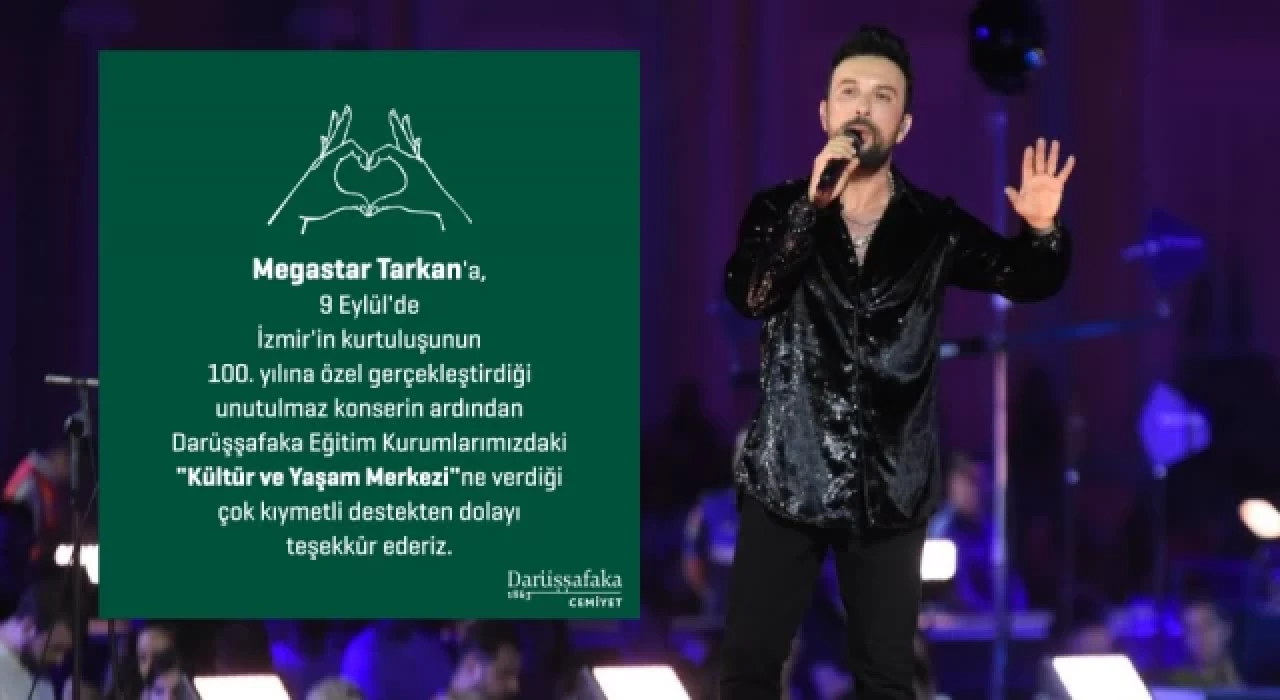 Darüşşafaka’dan Tarkan’a 'bağış’ teşekkürü