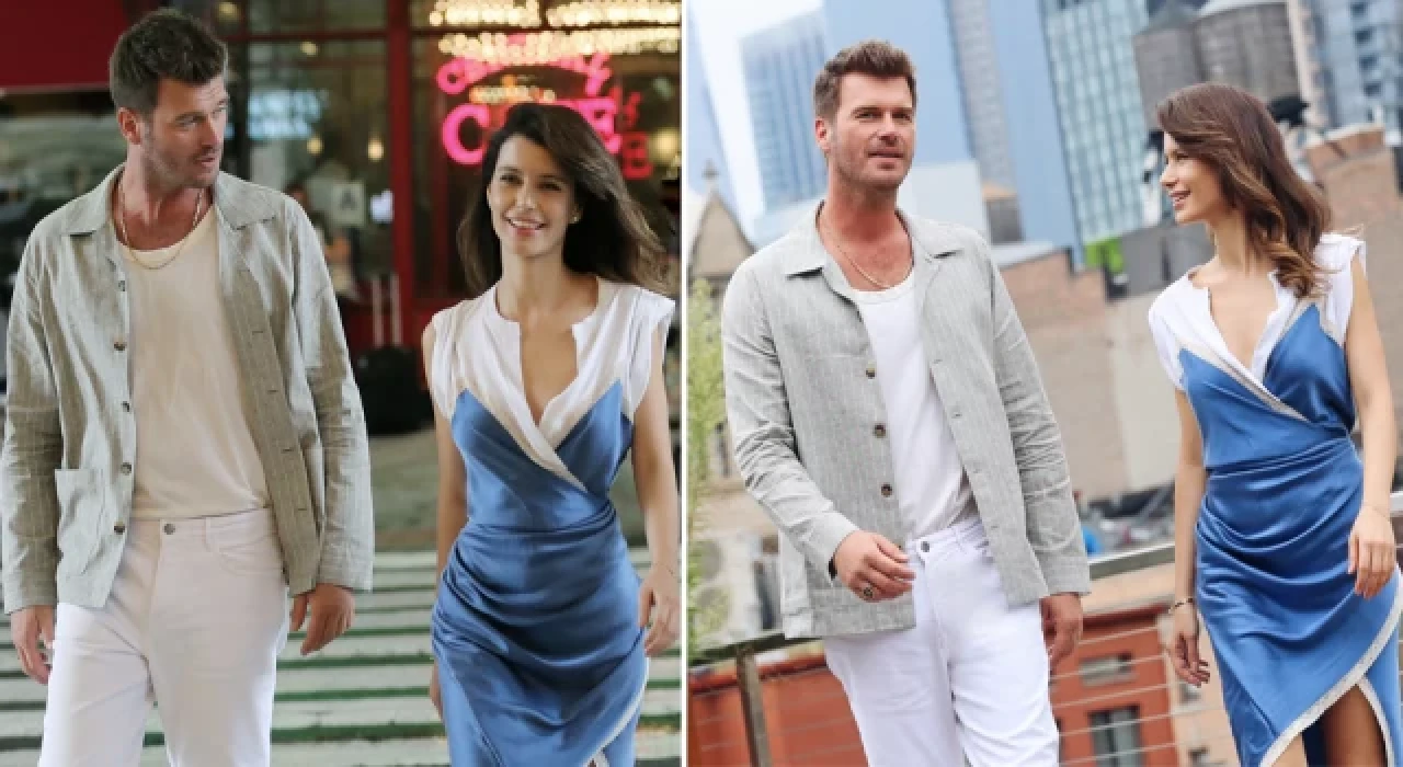 Kıvanç Tatlıtuğ ve Beren Saat yeni proje için New York'ta