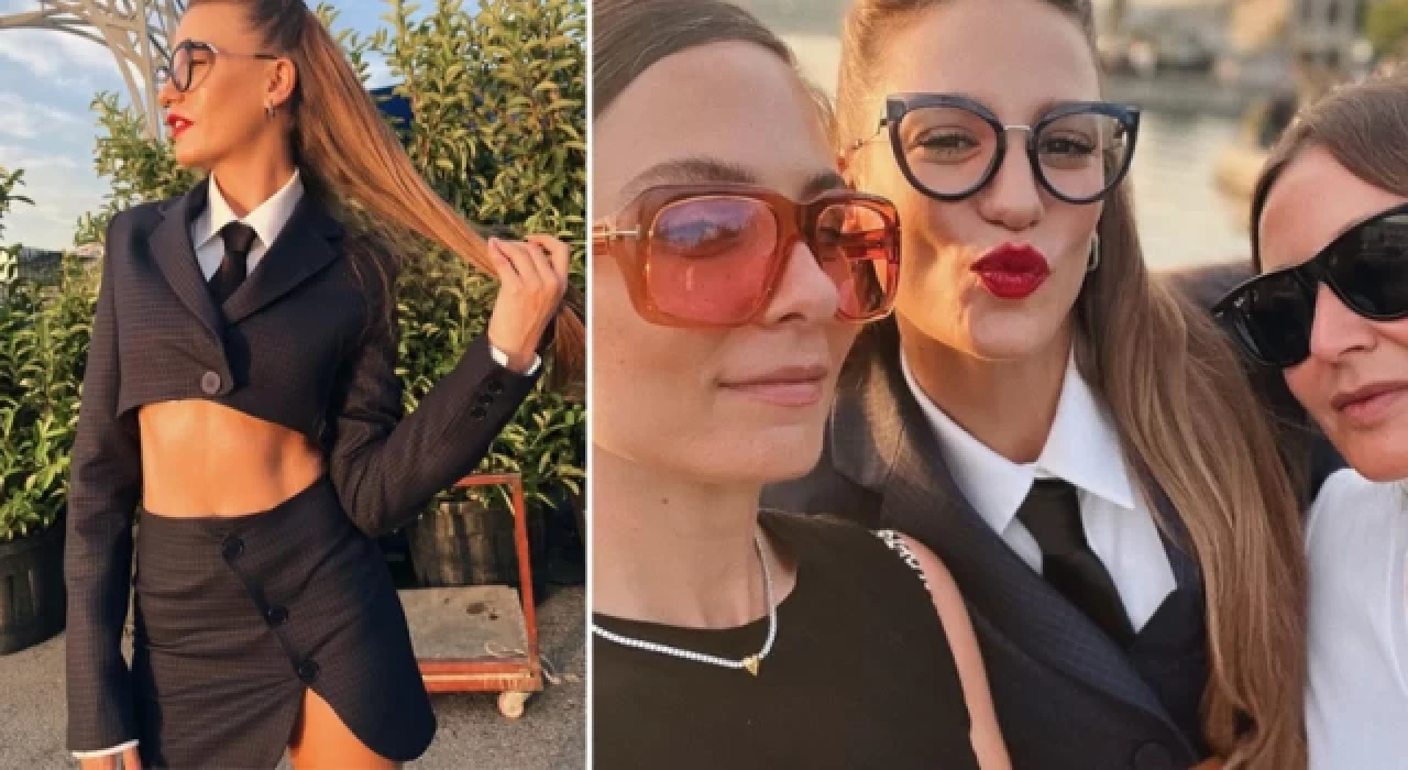 Serenay Sarıkaya mini takımıyla fotoğraf paylaştı