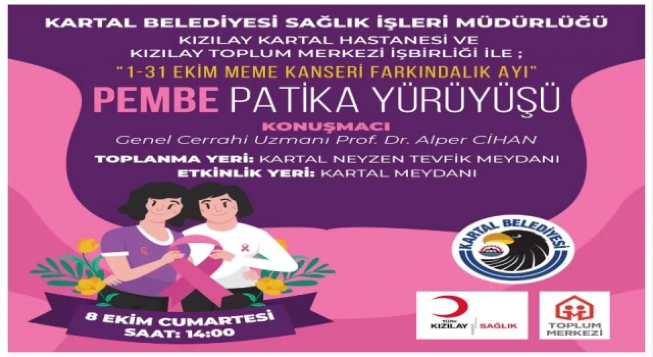 Kartal'da "Pembe Patika Yürüyüşü"