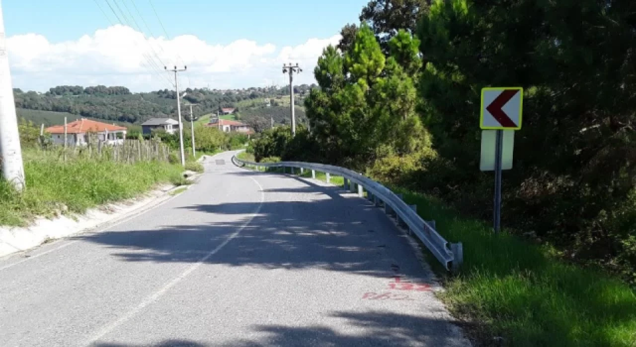 Sakarya'da yol kenarına bariyerli önlem