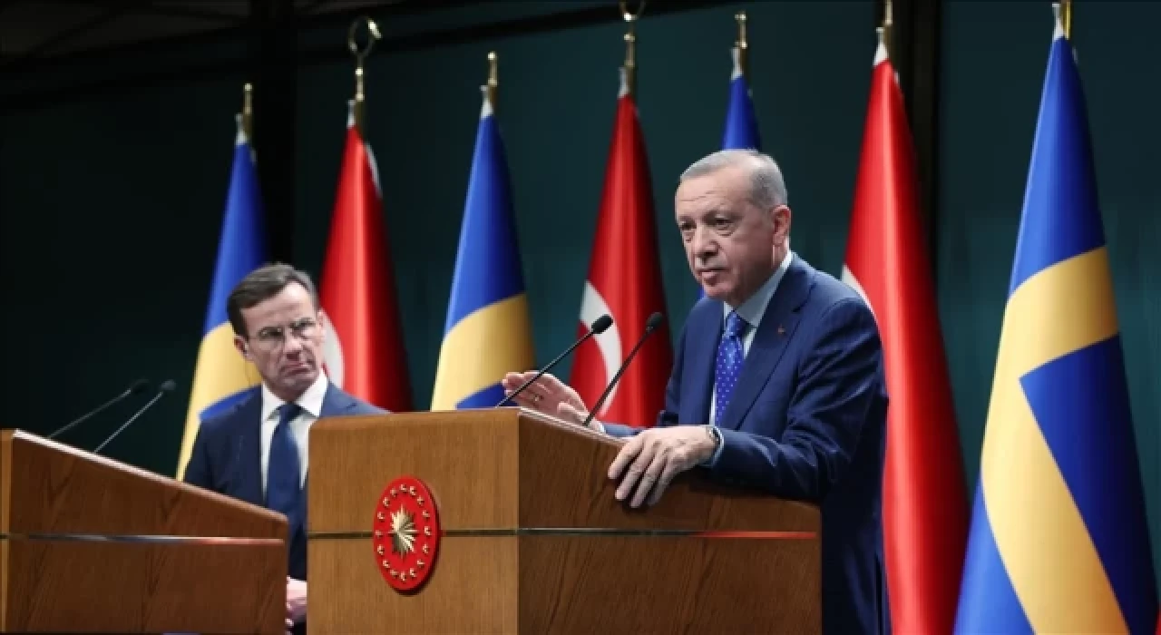 Cumhurbaşkanı Erdoğan ve İsveç Başbakanı Ulf Kristersson ortak basın toplantısı