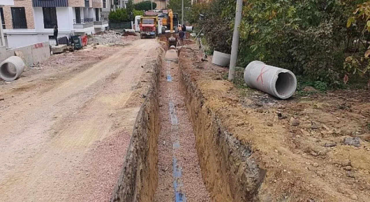 İzmit Orhan Mahallesinde Yeni Yağmursuyu Hattı