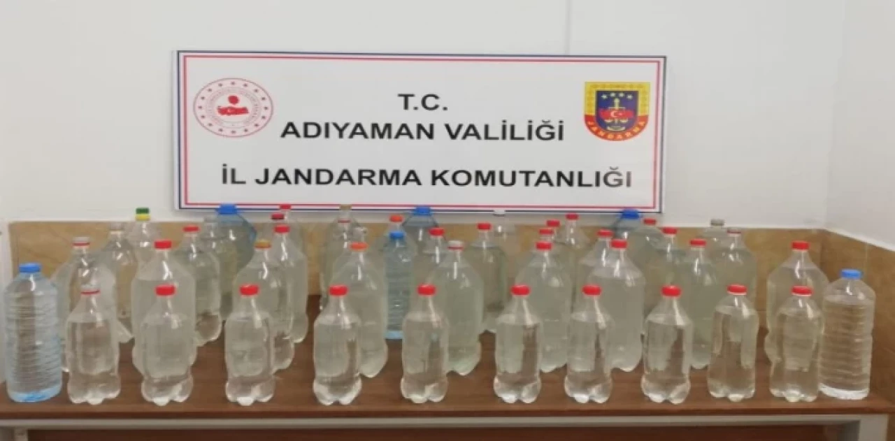 Adıyaman’da 109 litre sahte alkole el konuldu