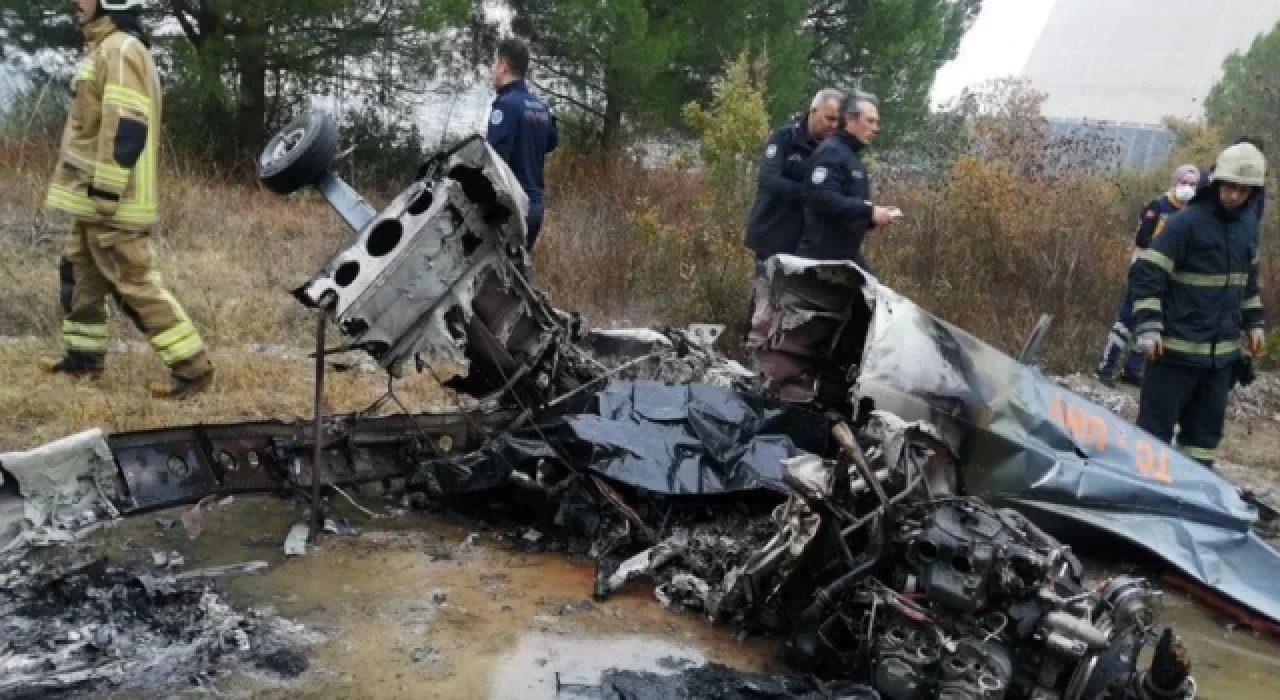 Bursa'da tek motorlu uçak düştü: 2 kişi hayatını kaybetti