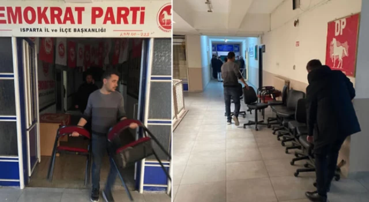 Demokrat Parti'nin Isparta'daki il ve ilçe başkanlıklarına haciz