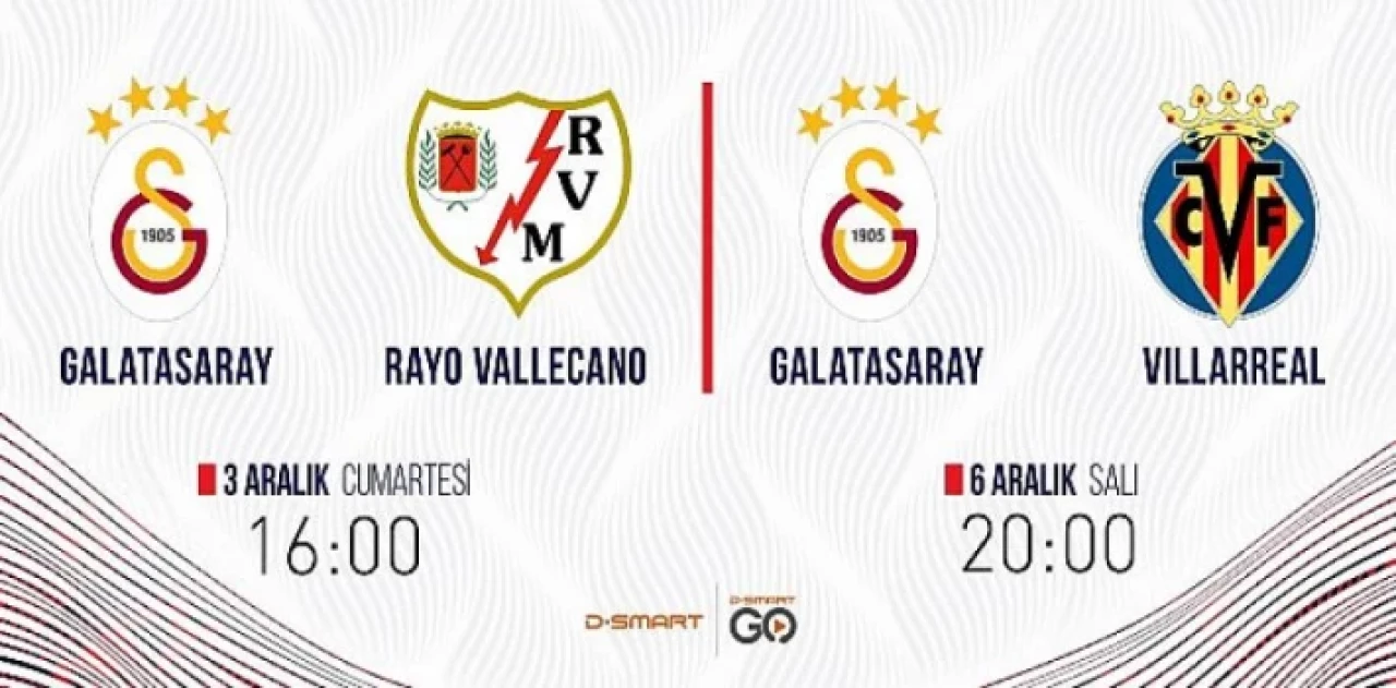 Galatasaray Rayo Vallacanove Galatasaray  Villarreal Maçları Canlı Yayınla D-Smart ve D-Smart Go’da