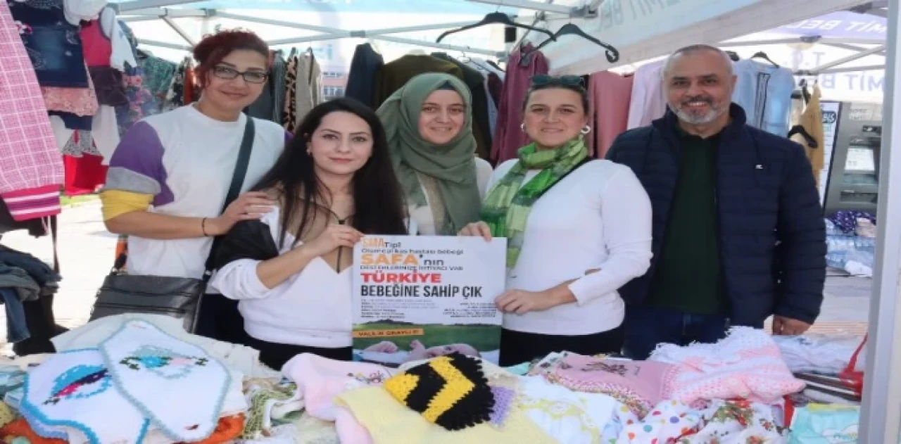 İzmit’te hayırseverler Safa bebek için kermeste buluştu