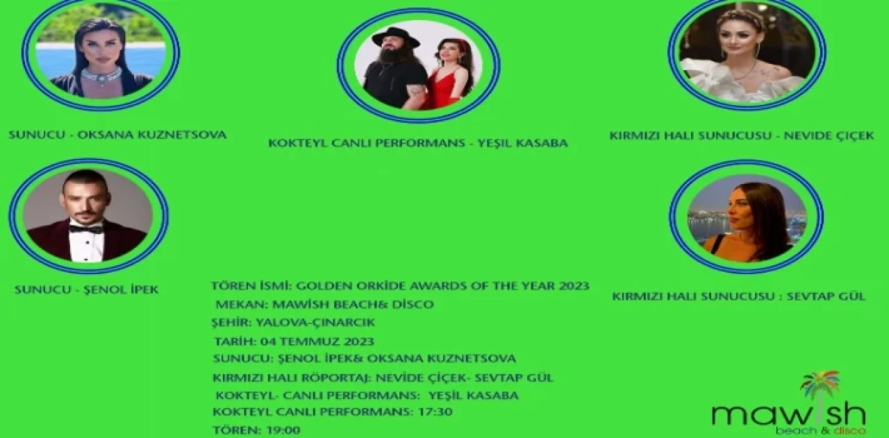 Golden Orkide Awards Of The Years’ta sunucular belli oldu!