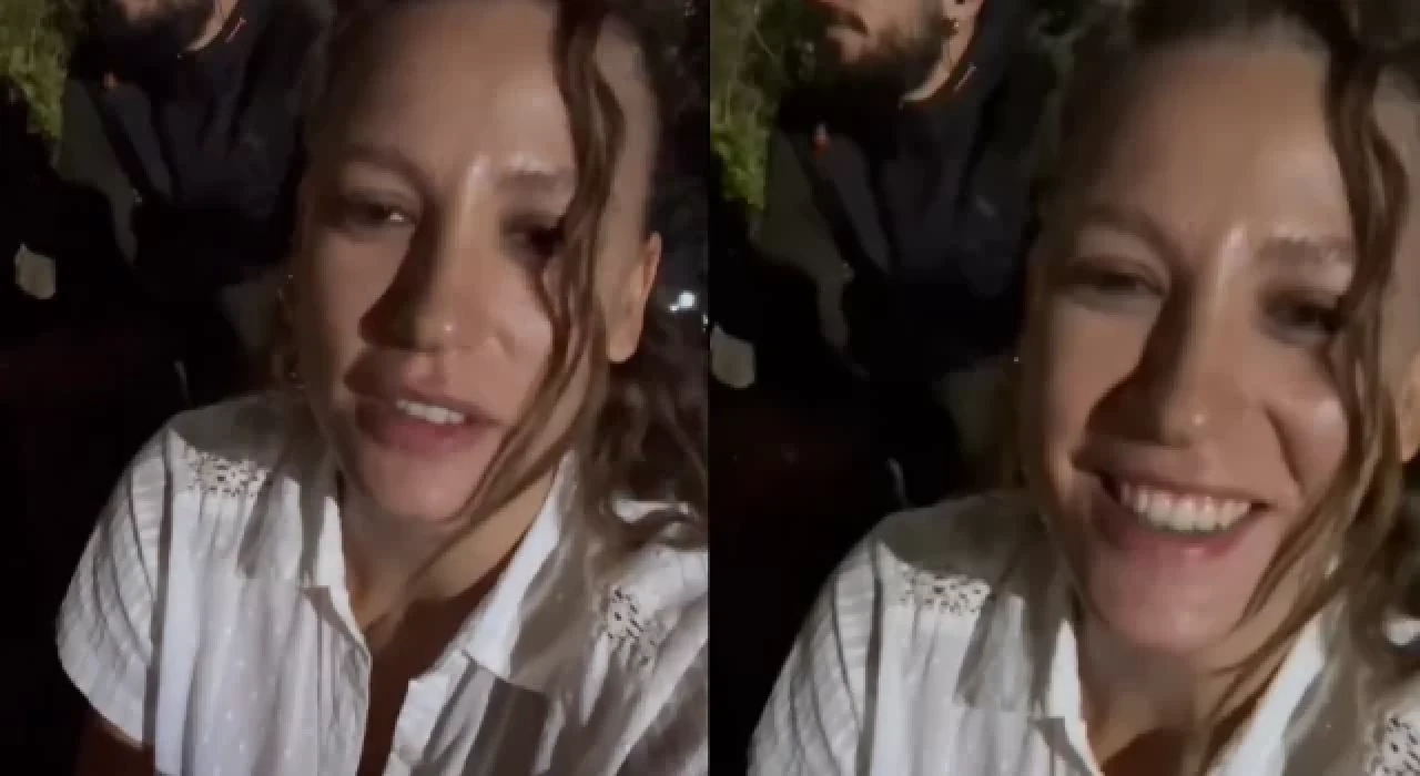 Serenay Sarıkaya setten şarkı söylediği anları paylaştı; Bu anlara beğeni yağdı