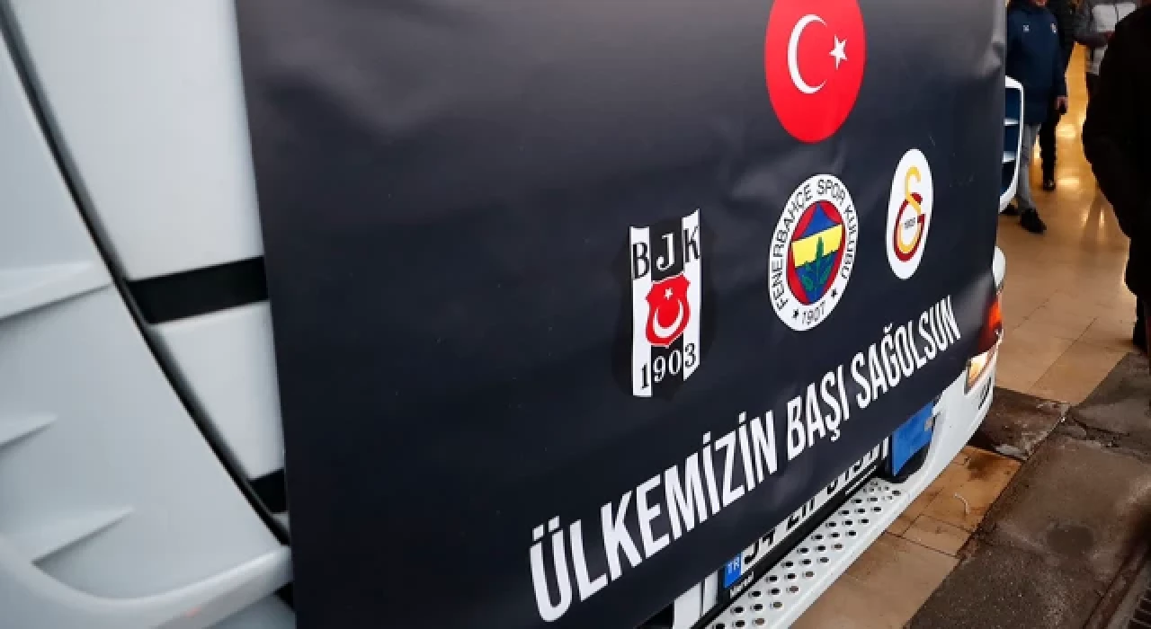 Beşiktaş, Fenerbahçe ve Galatasaray’ın ’dostluk tır’ları yola aynı anda çıktılar