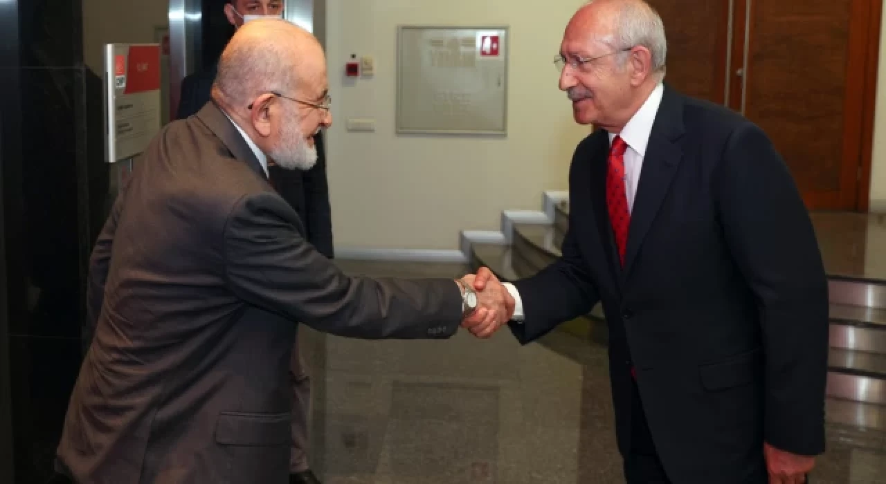 CHP Lideri Kılıçdaroğlu, Saadet Partisi Lideri Karamollaoğlu ile görüştü