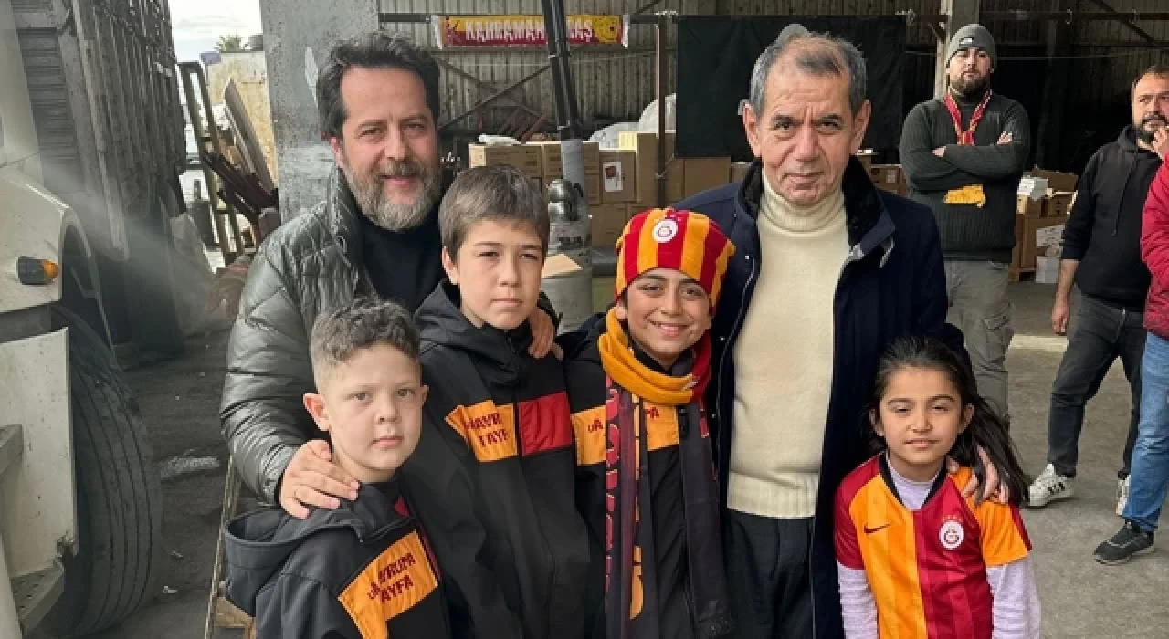 Galatasaray Başkanı Dursun Özbek deprem bölgesini ziyaret etti